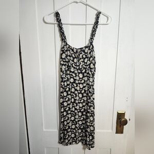 Wallflower Black Summer Dress With Daisy Pattern